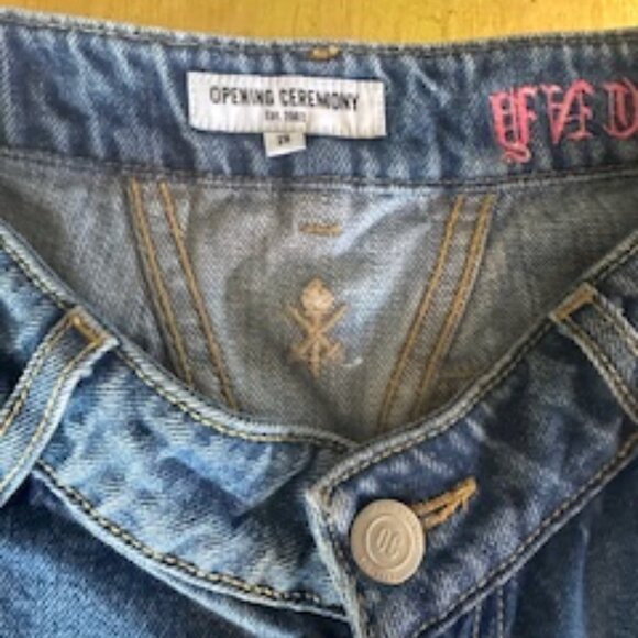 OPENING CEREMONY BRAND Fabulously Embellished NYC DENIM JEANS.  SIZE 28 - Picture 6 of 7